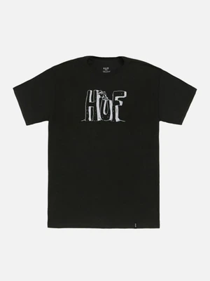 SPIKE HUF BLOCK LETTERS TEE-BLK