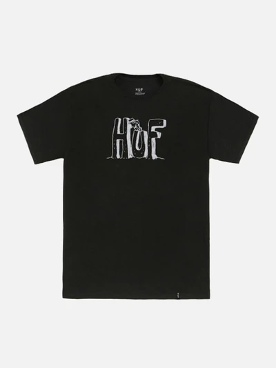 SPIKE HUF BLOCK LETTERS TEE-BLK