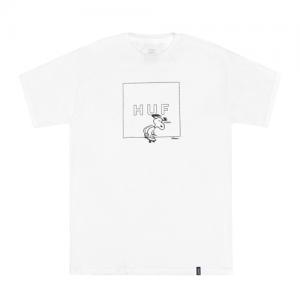 SNOOPY BOX LOGO TEE-WHT