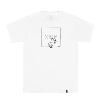 SNOOPY BOX LOGO TEE-WHT
