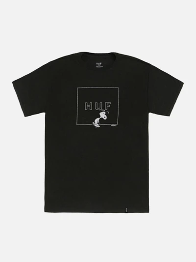 SNOOPY BOX LOGO TEE-BLK