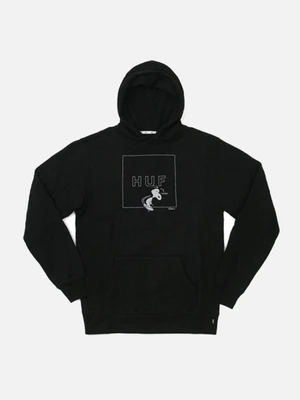 SNOOPY BOX LOGO HOOD-BLK