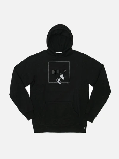 SNOOPY BOX LOGO HOOD-BLK