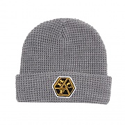 WAFFLE KNIT KNOT BEANIE-G.HEA
