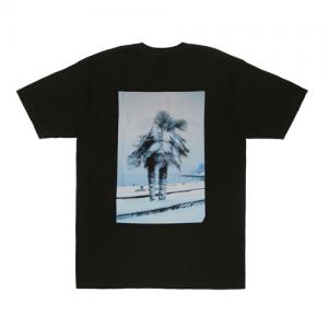 SNOW PALM TEE-BLK