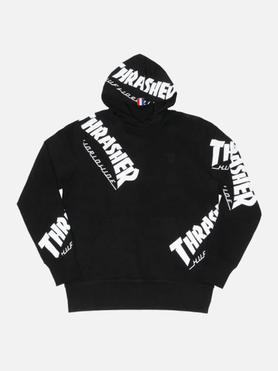 (PF65M01)THRASHER TDS ALLOVER HOOD-BLK