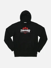 (PF65M02)THRASHER TOUR DE STOOPS HOOD-BLK