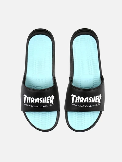(CP65M01)HUF X THRASHER SLIDE-BLK/MINT