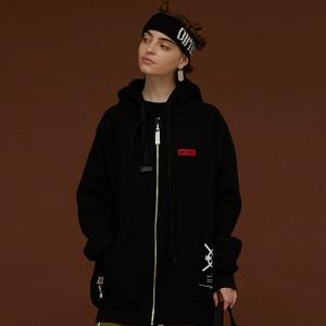 DIM. HOOD ZIP-UP_BLACK