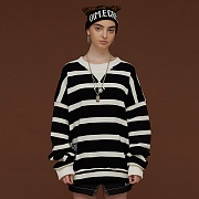 STRIPE KNIT MTM_BLACK
