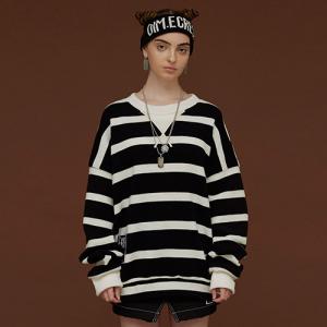 STRIPE KNIT MTM_BLACK