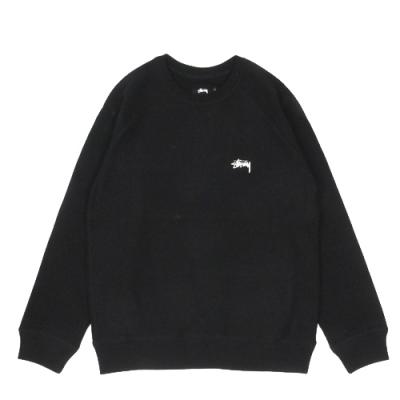 STOCK RAGLAN LS CREW-BLK