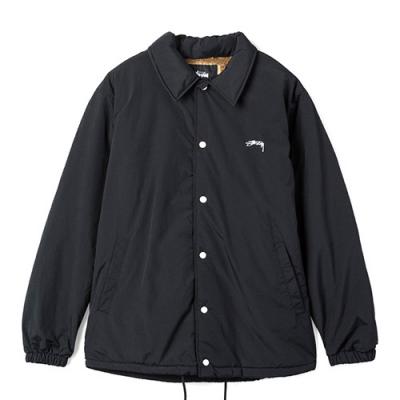 SMOOTH STOCK COACH JACKET-BLACK
