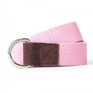 HERRINGBONE D-RING BELT-PINK