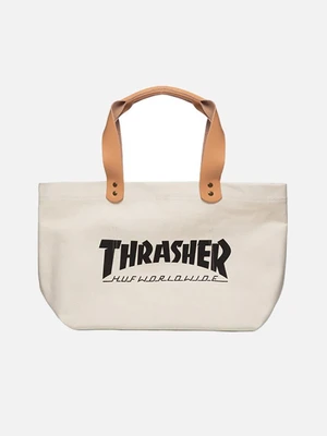 THRASHER CANVAS TOTE-WHT