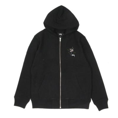 ROSE ZIP HOOD-BLK