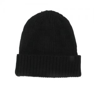 CHECKER KINT CUFF BEANIE-BLK