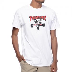 (311177)TWO TONE SKATEGOAT TEE-WHT