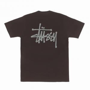 BASIC STUSSY TEE-CHARCOAL