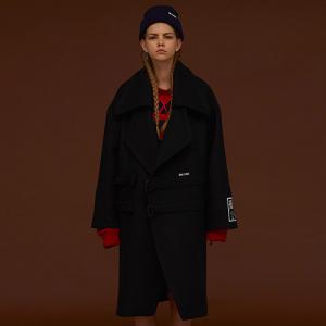 TWO BUCKLE OVERSIZE COAT_BLACK