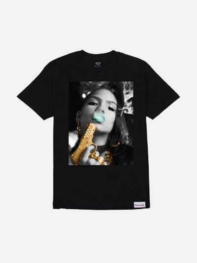 DIAMOND SUPPLY CO X CASSIE TEE - BLK