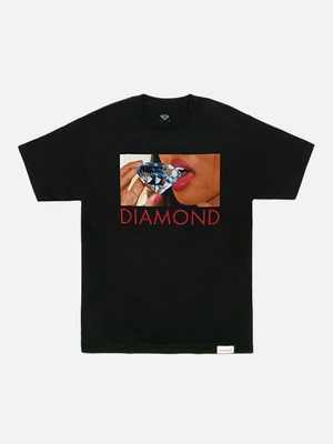 DIAMOND LIPS TEE-BLK
