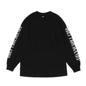 (164901394)NEW TIMES PROPAGANDA LS TEE-BLK