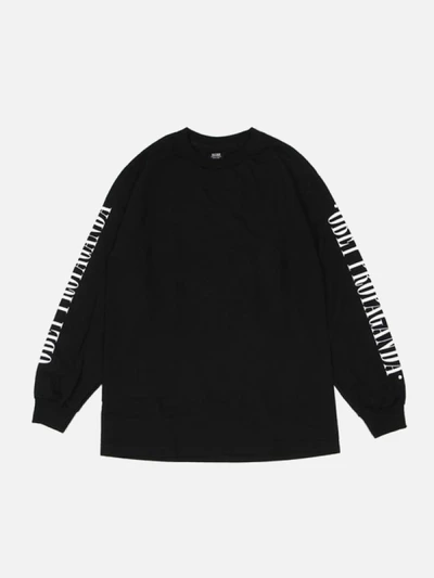(164901394)NEW TIMES PROPAGANDA LS TEE-BLK