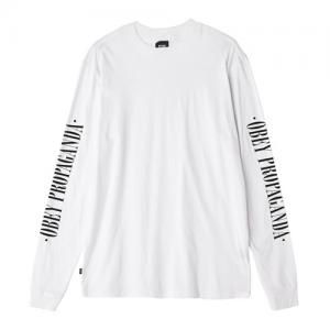 (164901394)NEW TIMES PROPAGANDA LS TEE-WHT