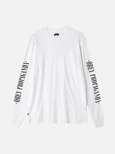 (164901394)NEW TIMES PROPAGANDA LS TEE-WHT