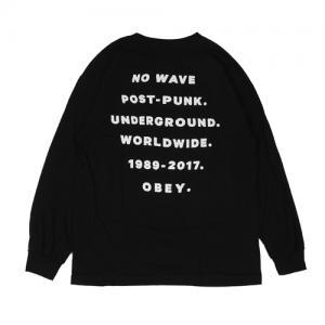 (164901396)OBEY UNDERGROUND WORLDWIDE LS TEE-BLK