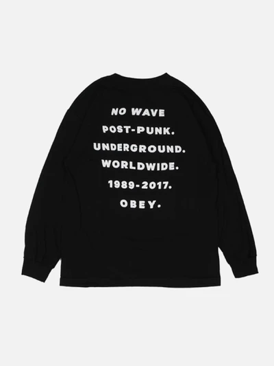 (164901396)OBEY UNDERGROUND WORLDWIDE LS TEE-BLK