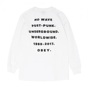 (164901396)OBEY UNDERGROUND WORLDWIDE LS TEE-WHT