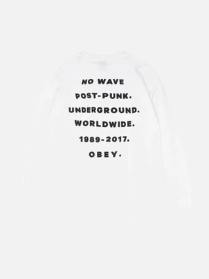 (164901396)OBEY UNDERGROUND WORLDWIDE LS TEE-WHT