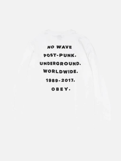 (164901396)OBEY UNDERGROUND WORLDWIDE LS TEE-WHT
