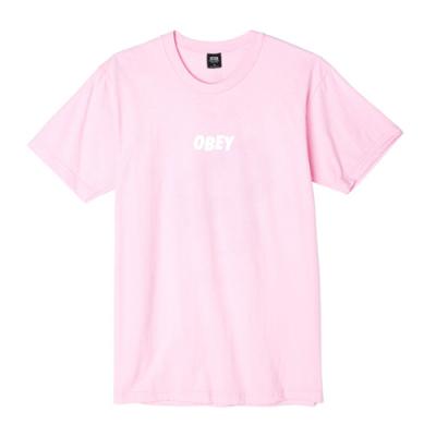 (163081216)OBEY JUMBLED TEE-PINK