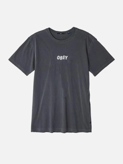 (166141393)OBEY SHATTERED TEE-BLA