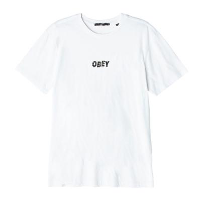 (166141393)OBEY SHATTERED TEE-WHT