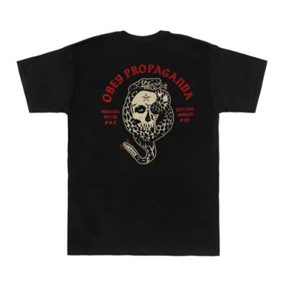 (163081366)OBEY SPITTING VENOM RATTLER TEE-BLK
