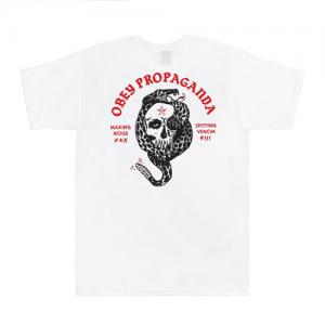 (163081366)OBEY SPITTING VENOM RATTLER TEE-WHT