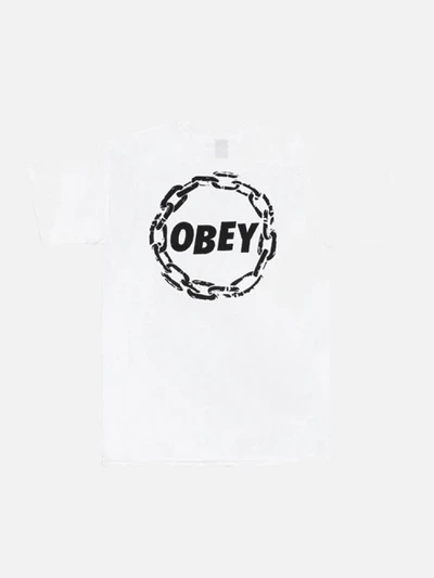 (163081376)OBEY JUMBLE CHAIN TEE-WHT