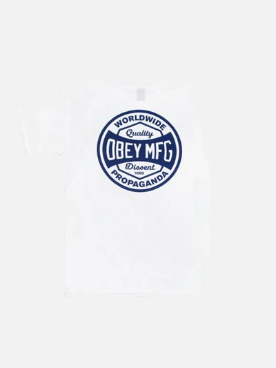(163081419)OBEY DISSENT & PROPAGANDA TEE-WHT