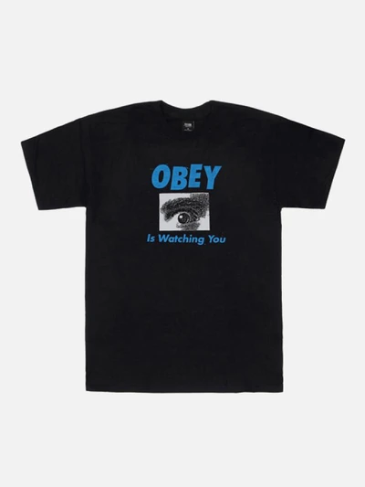 (163081386)OBEY IS WATCHING YOU TEE-BLK