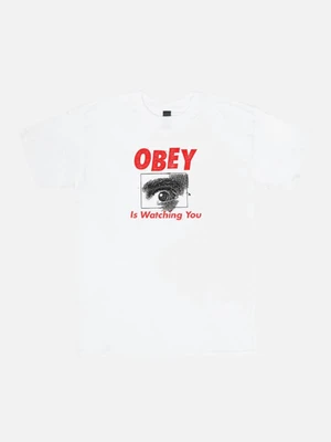 (163081386)OBEY IS WATCHING YOU TEE-WHT