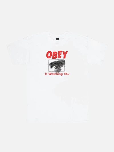 (163081386)OBEY IS WATCHING YOU TEE-WHT