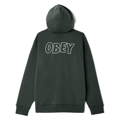 (112531319)OBEY LO FI ZIP HOOD-PIRATE BLK
