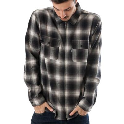 FOLSOM PLAID JACKET-BLK