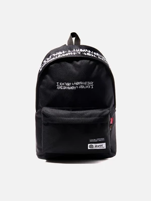 [I AM NOT A HUMAN BEING X THE EARTH] 486920 DAY PACK - BLACK