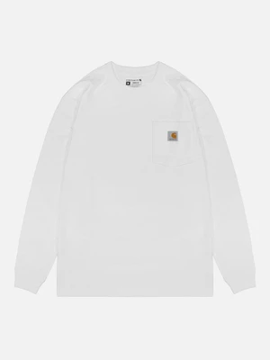 (K126) 워크 포켓 긴팔티 WHITE