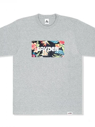 HAWAIIAN BOX LOGO TEE - GRAY